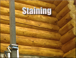  Westerville, Ohio Log Home Staining